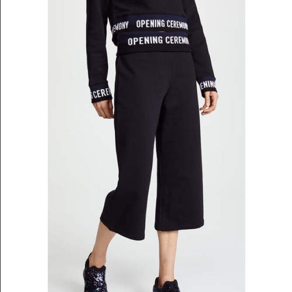 Opening Ceremony Pants - Opening ceremony cropped wide leg sweatpants